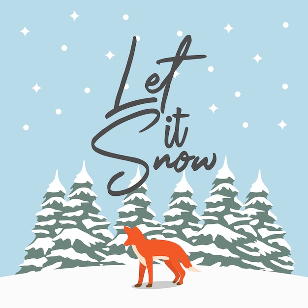 Download Premium Vector | Let it snow