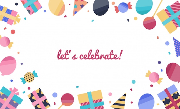 Premium Vector | Let’s celebrate background