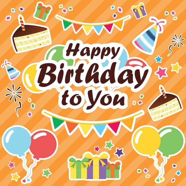Premium Vector | Let's celebrate banner. happy birthday banner. party ...