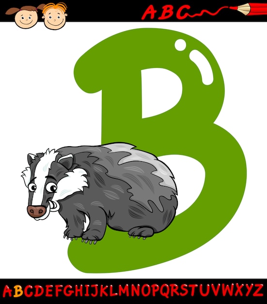 Download Free Letter B For Badger Cartoon Illustration Premium Vector Use our free logo maker to create a logo and build your brand. Put your logo on business cards, promotional products, or your website for brand visibility.