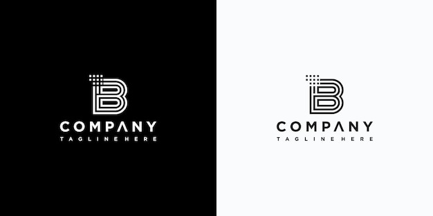 Premium Vector | Letter b digital logo design premium vector