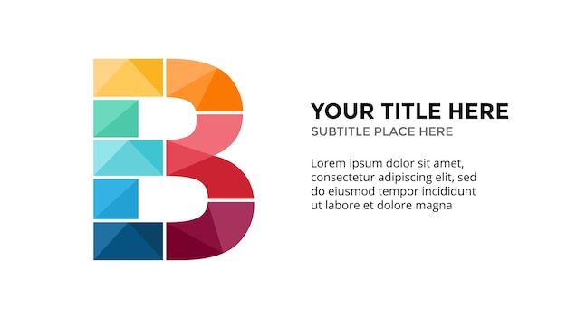 Premium Vector | Letter B Infographic Template Slide Presentation ...