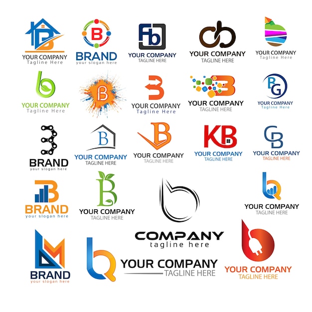 Download Free Letter B Logo Set Set Of Creative B Letter Logo Premium Vector Use our free logo maker to create a logo and build your brand. Put your logo on business cards, promotional products, or your website for brand visibility.