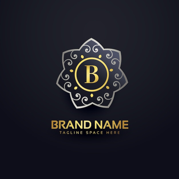 Free Vector | Letter B Luxury Logo