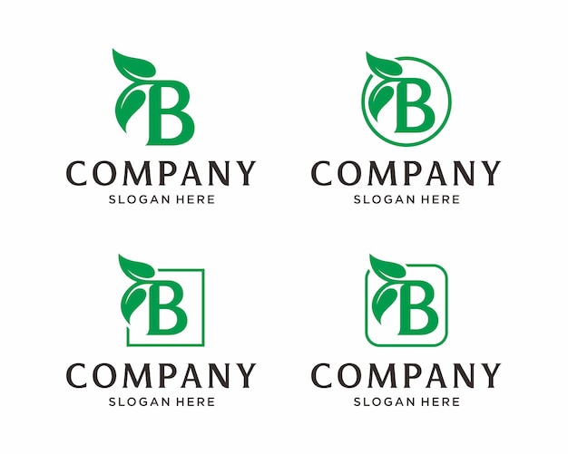 Premium Vector | Letter B With Leaf Logo Design