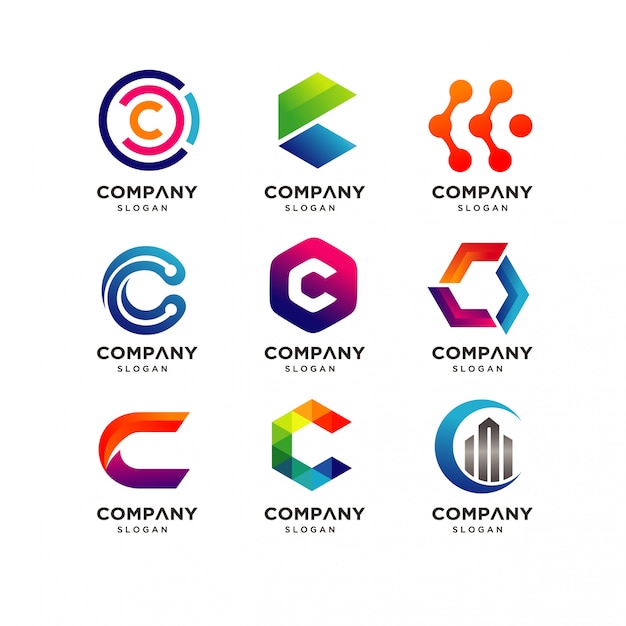 Premium Vector | Letter c logo design templates