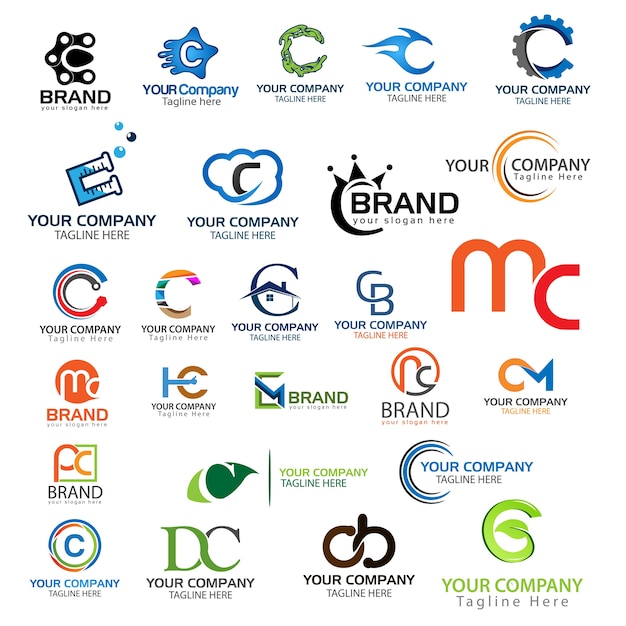 Download Free Letter C Logo Set Set Of Creative C Letter Logo Premium Vector Use our free logo maker to create a logo and build your brand. Put your logo on business cards, promotional products, or your website for brand visibility.