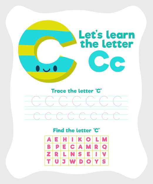 Free Vector Letter C Worksheet Template