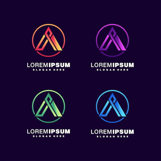 Download Free Letter A Colorful Logo Set Premium Vector Use our free logo maker to create a logo and build your brand. Put your logo on business cards, promotional products, or your website for brand visibility.