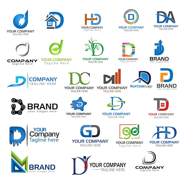 Download Free Letter D Logo Set Set Of Creative D Letter Logo Premium Vector Use our free logo maker to create a logo and build your brand. Put your logo on business cards, promotional products, or your website for brand visibility.