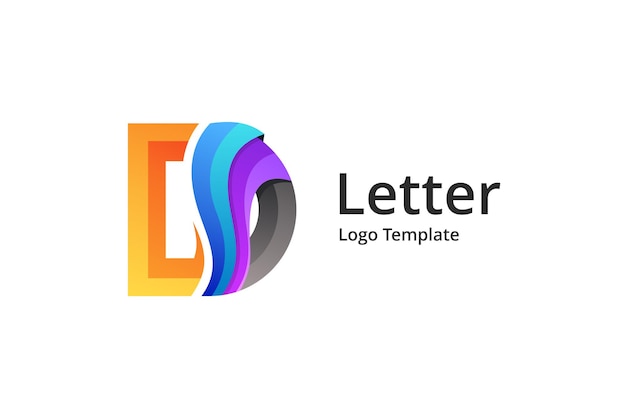 Premium Vector | Letter d logo with colorful style