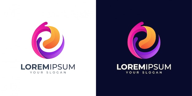 Bukva E Dizajn Logotipa Premium Vektory