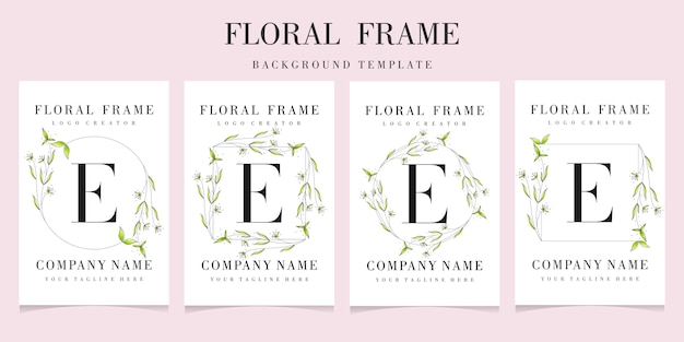 Download Free Letter E Logo With Floral Frame Set Premium Vector Use our free logo maker to create a logo and build your brand. Put your logo on business cards, promotional products, or your website for brand visibility.