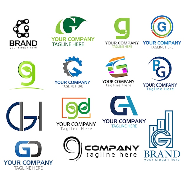 Download Free Letter G Logo Set Set Of Creative G Letter Logo Premium Vector Use our free logo maker to create a logo and build your brand. Put your logo on business cards, promotional products, or your website for brand visibility.