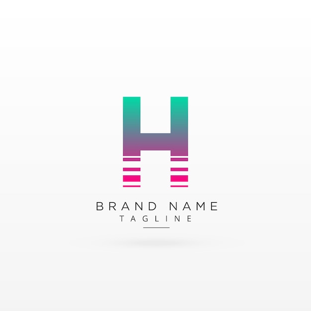 Letter h concept logo design Vector | Premium Download