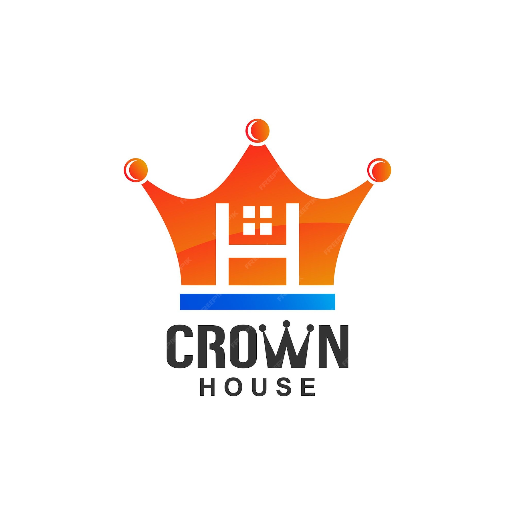 Premium Vector | Letter h crown and house logo