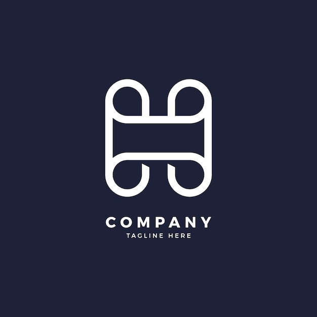 Letter h logo design template | Premium Vector