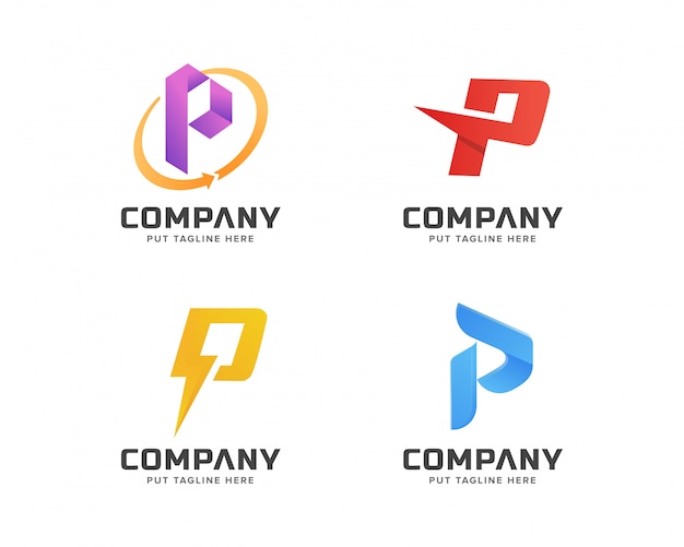Download Free Letter Initial P Logo Template Collection Abstract Logotype For Business Company Premium Vector Use our free logo maker to create a logo and build your brand. Put your logo on business cards, promotional products, or your website for brand visibility.