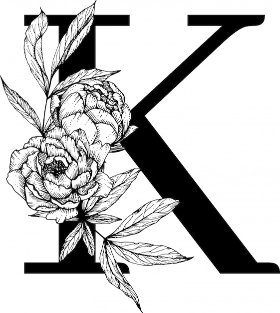 Free Free 204 Floral Letter K Svg SVG PNG EPS DXF File