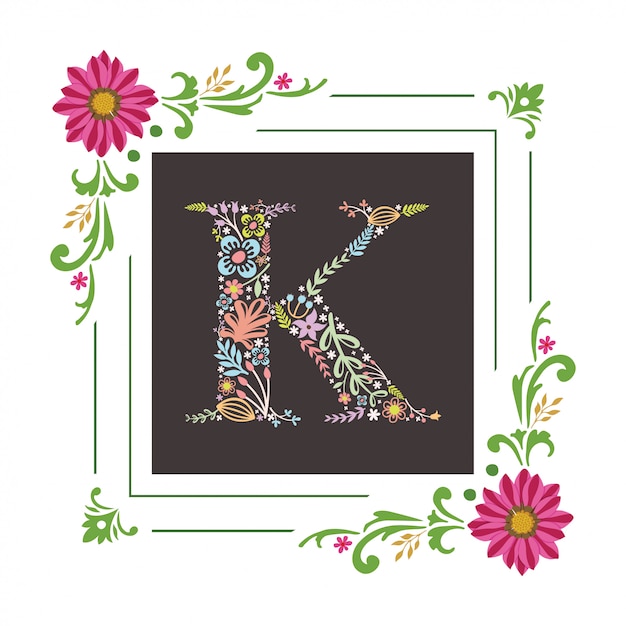 Free Free 72 Floral Letter K Svg SVG PNG EPS DXF File