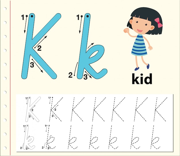 premium-vector-letter-k-tracing-alphabet-worksheets