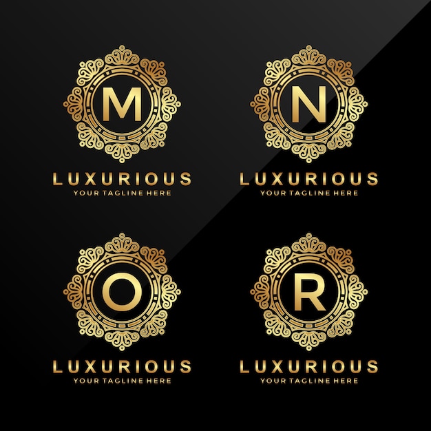 Premium Vector Letter M N O R Gold Luxury Logo