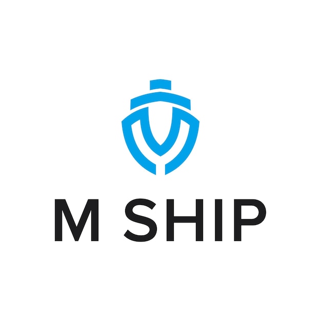 Premium Vector | Letter m with ship simple creative geometric sleek ...