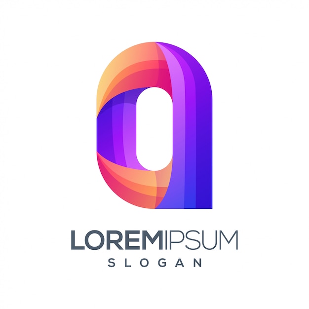 Premium Vector | Letter o gradient color logo design