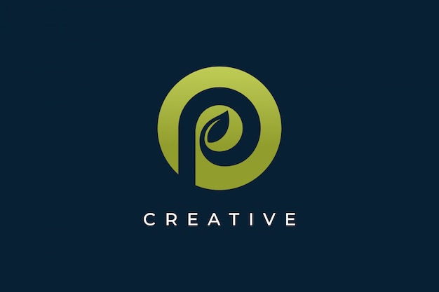 Download Free Letter P Logo Design With Leaf And Circle Icon Premium Vector Use our free logo maker to create a logo and build your brand. Put your logo on business cards, promotional products, or your website for brand visibility.