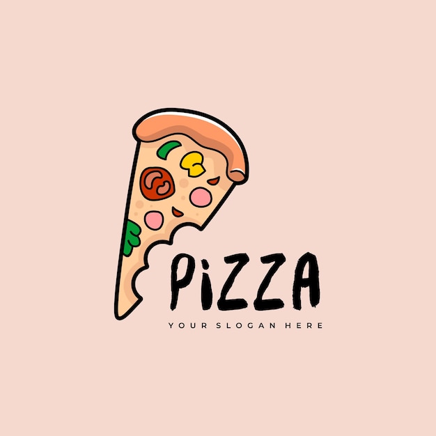 Premium Vector | Letter p for pizza illustration logo