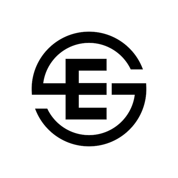 Letter s symbol combination with letter e | Premium Vector