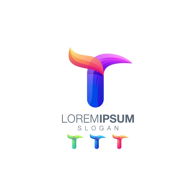Download Free Letter T Gradient Color Logo Template Premium Vector Use our free logo maker to create a logo and build your brand. Put your logo on business cards, promotional products, or your website for brand visibility.
