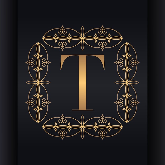 Premium Vector | Letter t luxury logo design