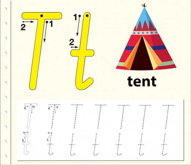 premium-vector-letter-t-tracing-alphabet-worksheets