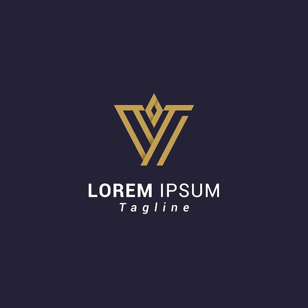 Premium Vector | Letter v creative line art unique logo