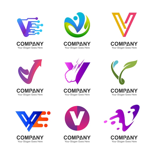 Download Free Letter V Logo Set Premium Vector Use our free logo maker to create a logo and build your brand. Put your logo on business cards, promotional products, or your website for brand visibility.