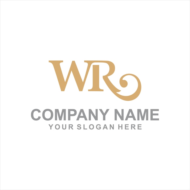 Premium Vector | Letter wr logo