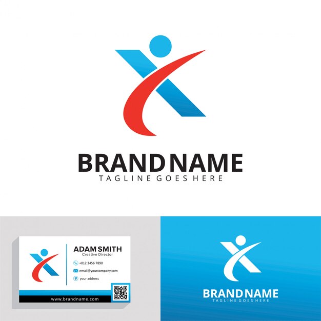 Download Free Letter X Simple Logo Template Premium Vector Use our free logo maker to create a logo and build your brand. Put your logo on business cards, promotional products, or your website for brand visibility.