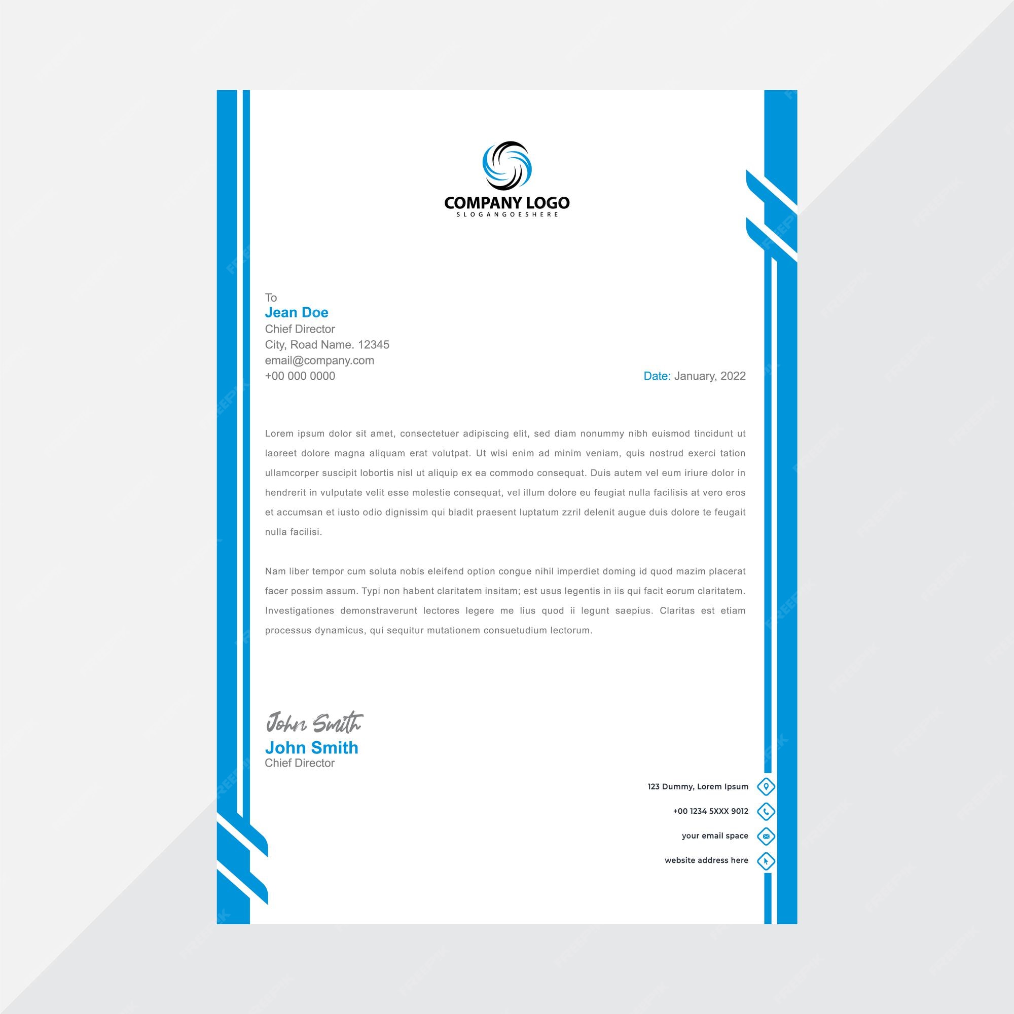 Premium Vector | Letterhead design vector template