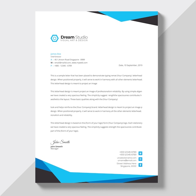 Business Headed Letter Template
