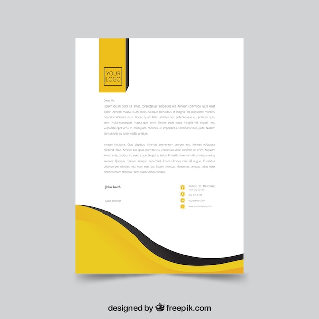 Download Free Vector | Letterhead template in flat style