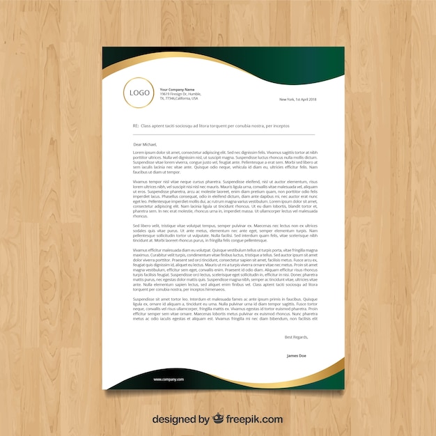 Letterhead Template In Gradient Style Free Vector