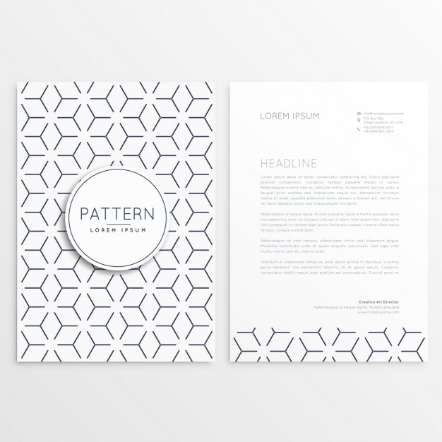 Letterhead template with abstract lines | Free Vector