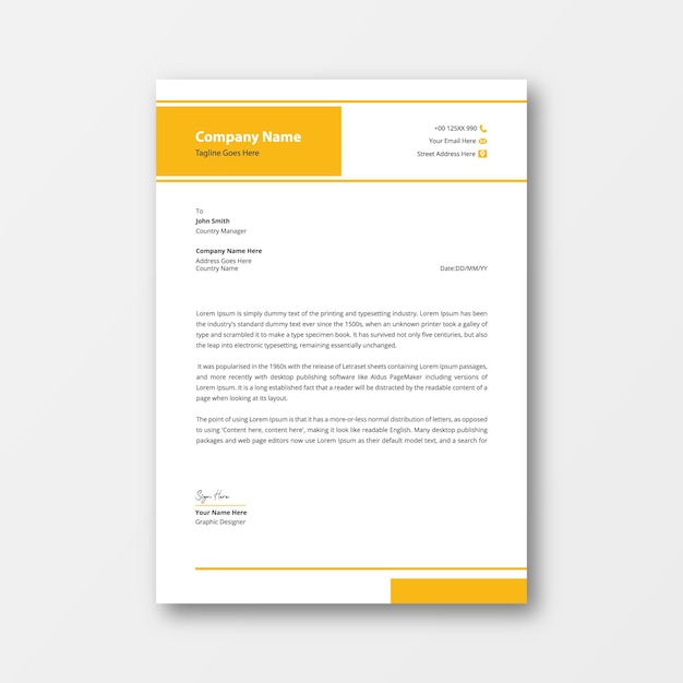 Premium Vector | Letterhead template