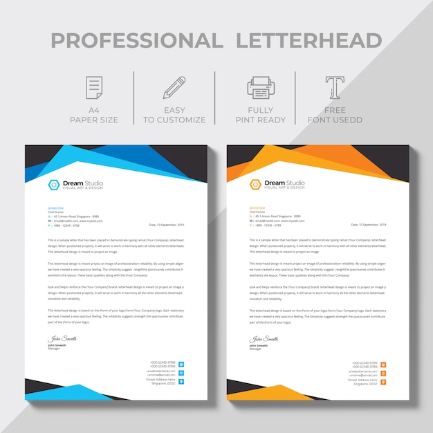 Letterhead Design Vectors, Photos and PSD files | Free Download