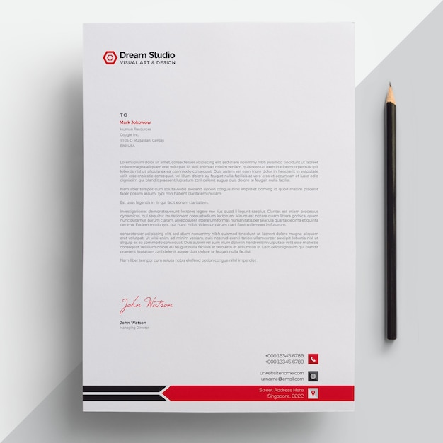 Premium Vector | Letterhead