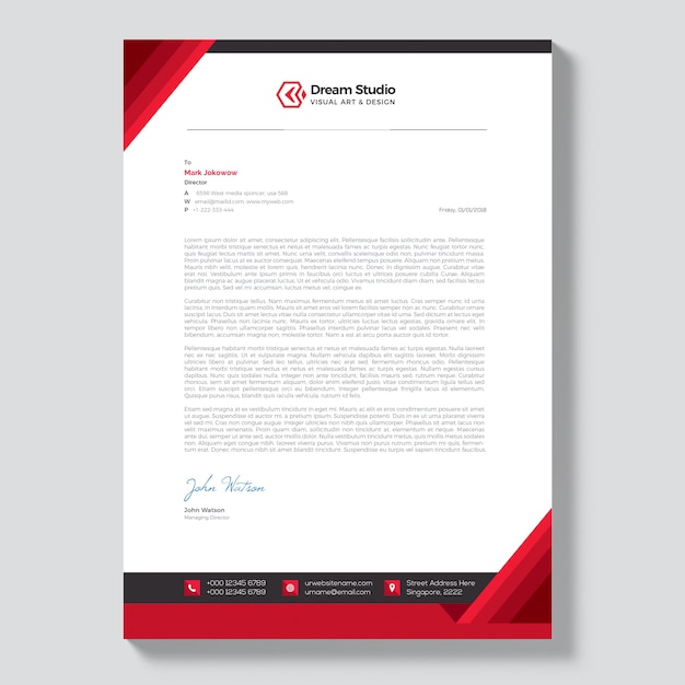 Premium Vector Letterhead