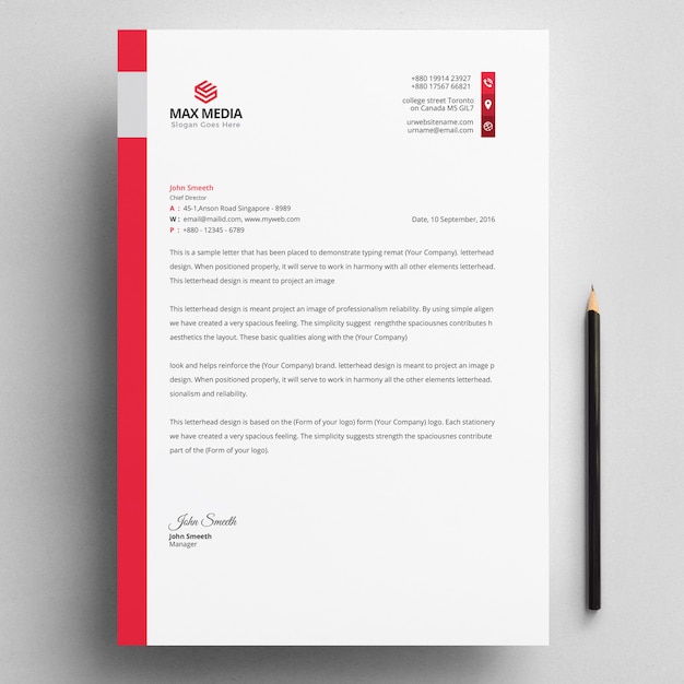 Download Letterhead | Premium Vector