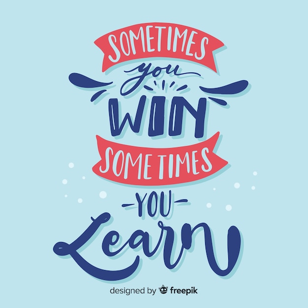 Lettering background with motivational quote Vector | Free Download