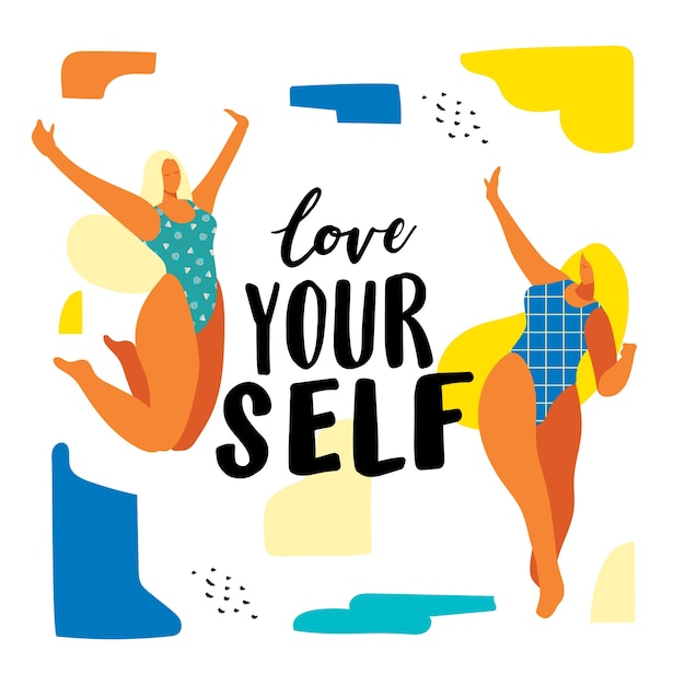 Lettering Body Positive Vector Free Download